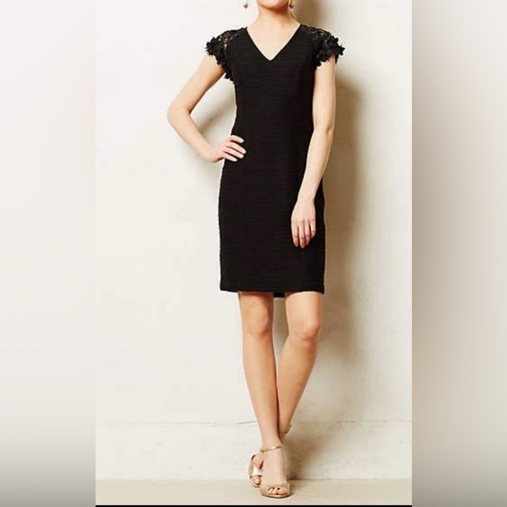 NWT Anthropologie Maeve Nightshade 
Dress With Lace And Anthropologie Black 2
